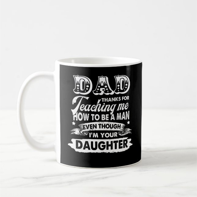 Taza De Café Papá Gracias Por Enseñarme A Ser Hombre (Izquierda)
