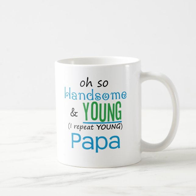 Taza De Café Papá hermosa y joven (Derecha)