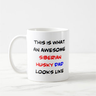 Taza De Café papá husky siberiano, genial