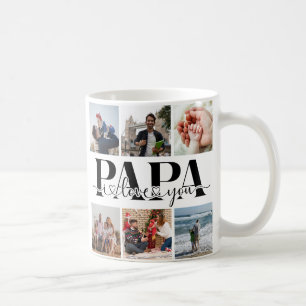 Taza De Café Papa I Love You Personalizado Collage de fotos