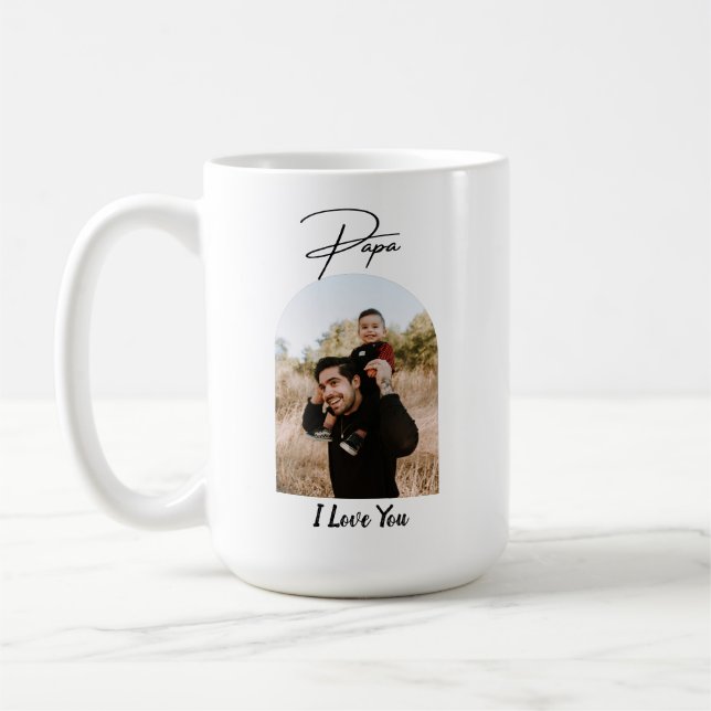 Taza De Café Papa I Love You Photo (Izquierda)