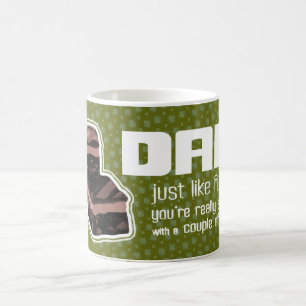 Taza De Café Papá "igual que fudge" divertido barro verde del e
