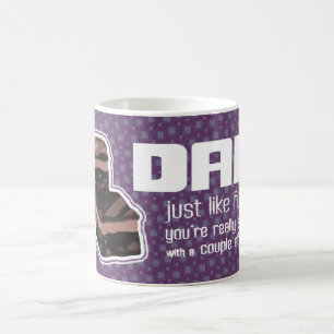 Taza De Café Papá "igual que fudge" divertido morado morado