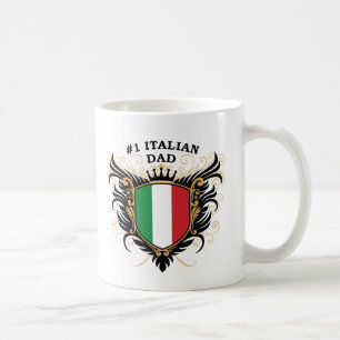 Taza De Café Papá italiano del número uno