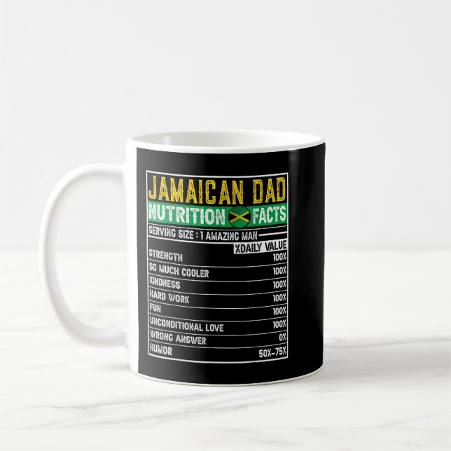 Taza De Café Papá jamaiquino obsequia a papá héroe padre nutric (Izquierda)