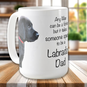 Taza De Café Papá Labrador Negro - Día del Padre - Papá Perro