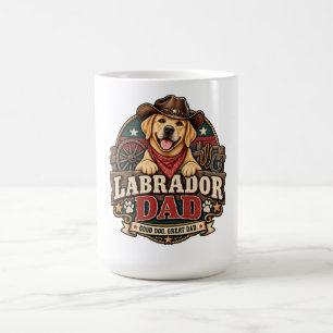 Taza De Café Papá Labrador Vaquero Occidental Buen Perro Gran P