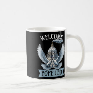 Taza De Café Papa Leo Bienvenida Al Papa León 2025