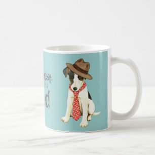 Taza De Café Papá liso del fox terrier