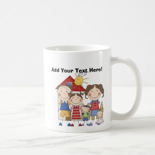 Taza De Café Papá, Mamá, Hermana Mayor, Hermano Mediano, Bebé H