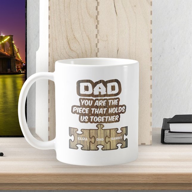 Taza De Café Papá manteniendo juntos a la familia | 2 Edición d (Subido por el creador)