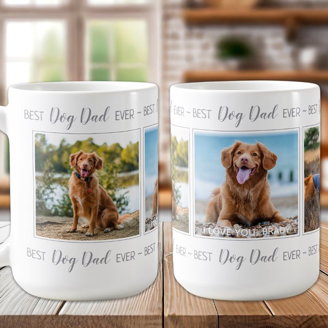 Taza De Café Papá Mascota foto perro (Subido por el creador)