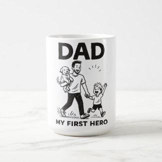 Taza De Café Papá - Mi primer héroe | Café Mug del Día del Padr
