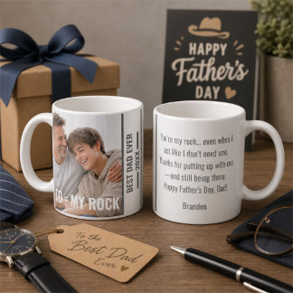 Taza De Café Papá, Mi Roca Regalo Personalizado del Día del Pad