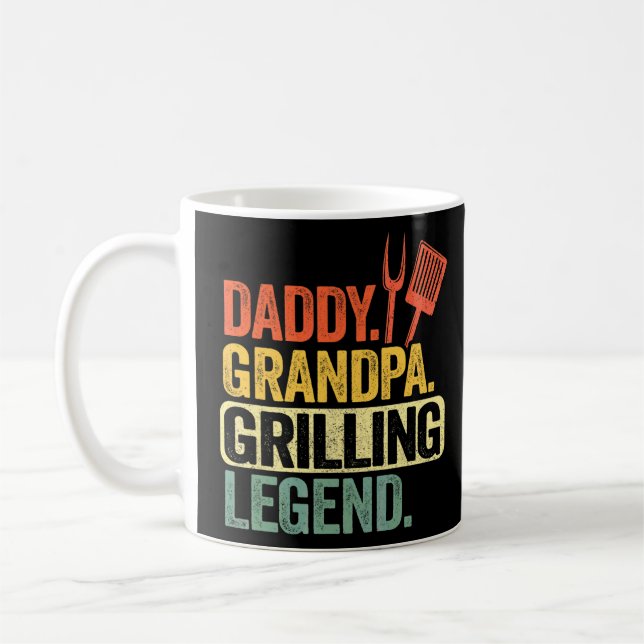 Taza De Café Papá Noel Abuelo Gritando Leyenda Padre Grillfathe (Izquierda)