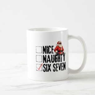 Taza De Café Papá Noel Divertido Bueno Malo Seis Siete Meme 67