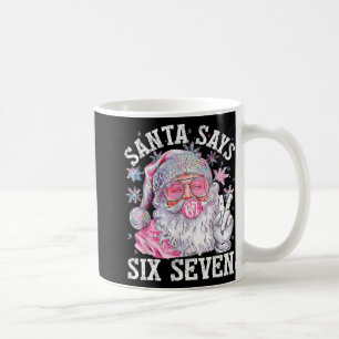Taza De Café Papá Noel Divertido Dice Seis Siete Navidad 67 Mem