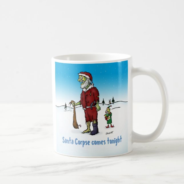Taza De Café Papá Noel, el zombi de Navidad (Derecha)