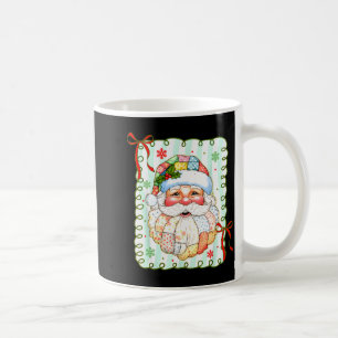 Taza De Café Papá Noel elegante de Navidad Parche Santa Navidad