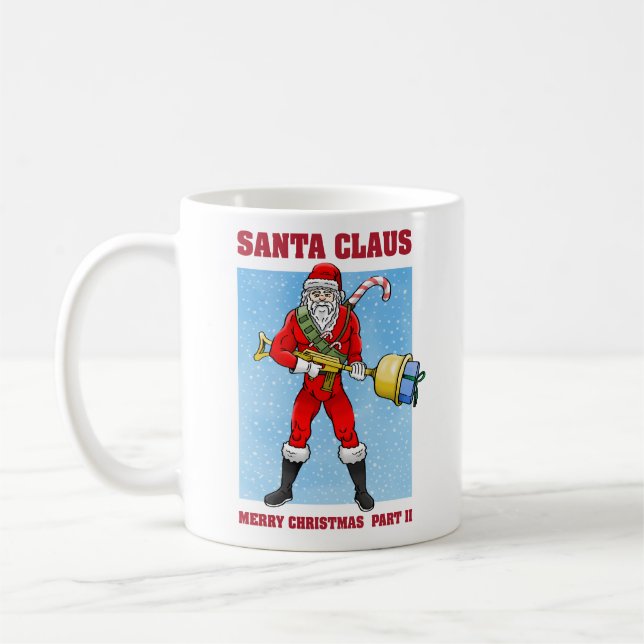 Taza De Café Papá Noel Feliz Navidad Parte 2 (Izquierda)