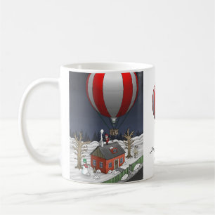 Taza De Café Papá Noel ha llegado en globo aerostático