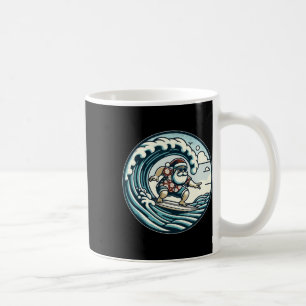 Taza De Café Papá Noel Hawaiano Surf de Navidad Aloha Tropi