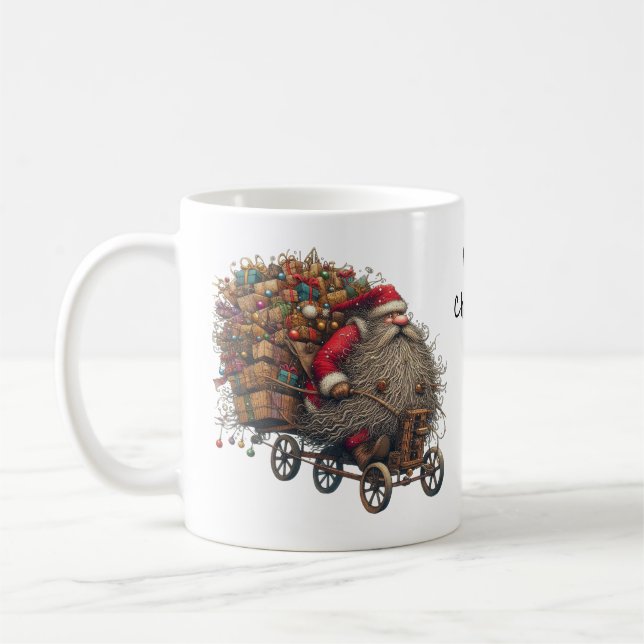 Taza De Café Papá Noel humorístico Padre Navidad San Nicolás (Izquierda)