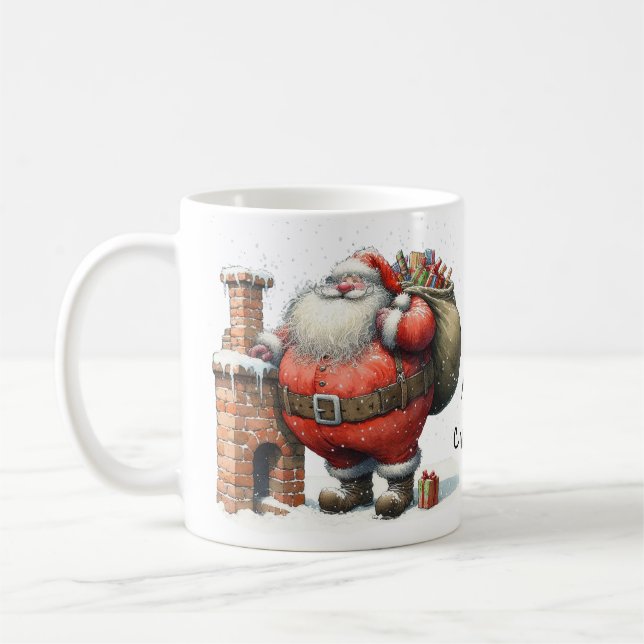 Taza De Café Papá Noel Navidad San Nick con regalos (Izquierda)