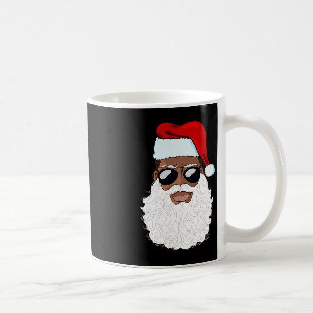 Taza De Café Papá Noel Noel negro Noel Santa Afro Americano (Derecha)