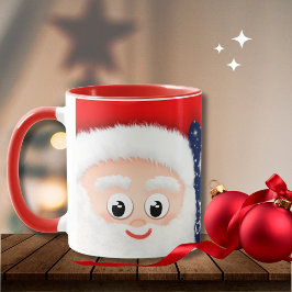 Taza De Café Papá Noel Personalizado Feliz Navidad
