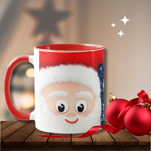 Taza De Café Papá Noel Personalizado Feliz Navidad (Subido por el creador)