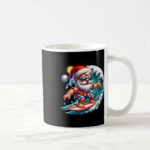 Taza De Café Papá Noel surfista Navidad en julio Playa Verano