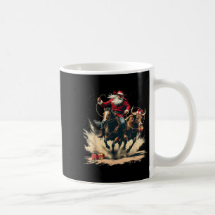 Taza De Café Papá Noel Vaquero Vintage Navidad Caballo Hombres