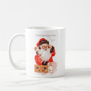 Taza De Café Papá Noel Vintage con radio Ham
