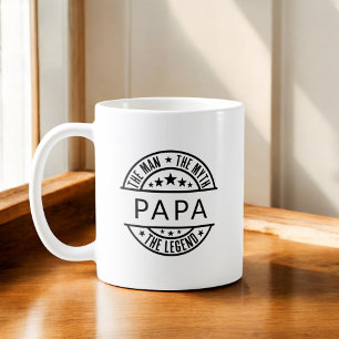 Taza De Café Papá Nombra Al Hombre El Mito La Leyenda