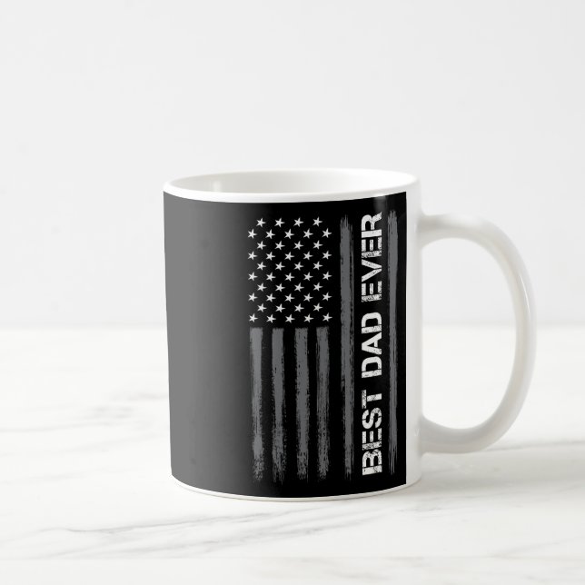 Taza De Café Papá Nunca La Bandera Estadounidense Funny Día De  (Derecha)