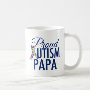 Taza De Café Papá orgullosa del autismo