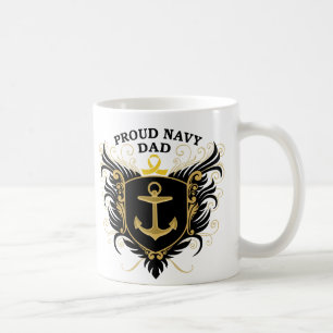 Taza De Café Papá orgulloso de la marina de guerra
