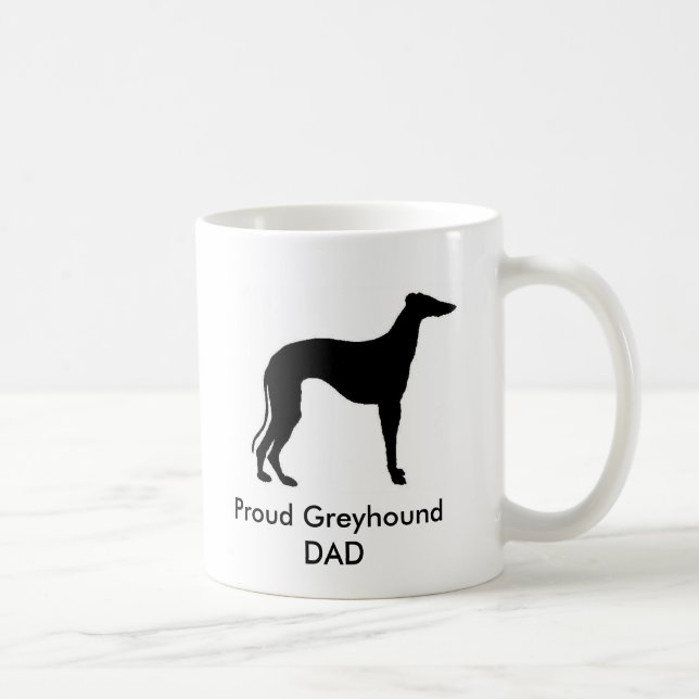 Taza De Café PAPÁ orgulloso del galgo (Derecha)
