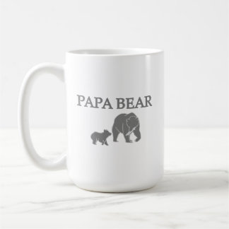 Taza de café "Papa Oso" Oso pescando con cachorro