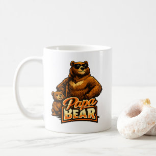 Taza De Café Papa Oso – Padre Genial y Familia de Pareo de Cach