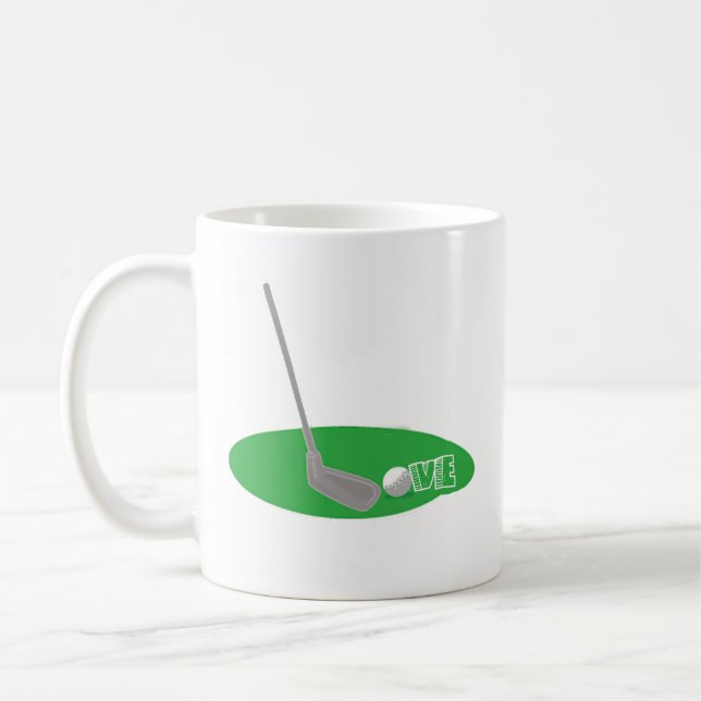 Taza De Café Papá, padre abuelo Personalizado de café día Golf  (Izquierda)