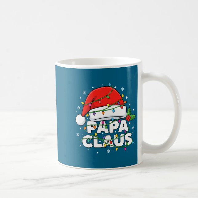 Taza De Café Papá Papa Noel Luces de Navidad Familia Combinació (Derecha)