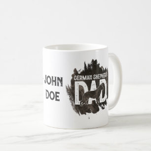 Taza De Café Papa Pastor Alemán Amante de los Perros Día del Pa