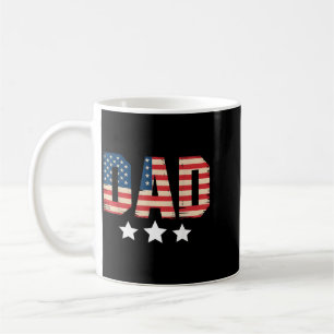 Taza De Café Papá Patriótico Usa Día Del Padre Bandera American