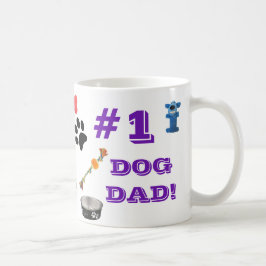 Taza De Café Papá perro con juguete de perro, tazón de café