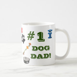 Taza De Café Papá perro con juguete de perro, tazón de café