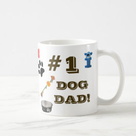 Taza De Café Papá perro con juguete de perro, tazón de café