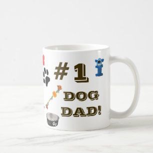 Taza De Café Papá perro con juguete de perro, tazón de café