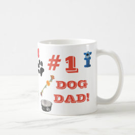 Taza De Café Papá perro con juguete de perro, tazón de café